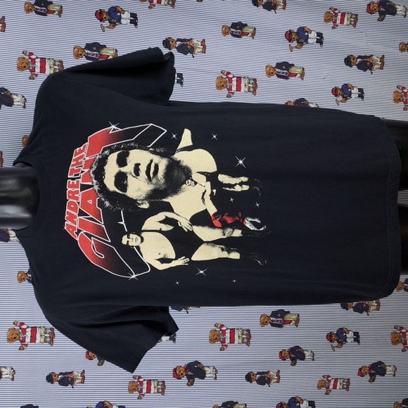 Andre the Giant WWE Legends retro logo graphic black & red XL wrestling t-shirt - Picture 2 of 5